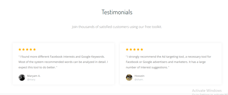 AdTargeting testimonials
