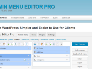 Admin Menu Editor Pro