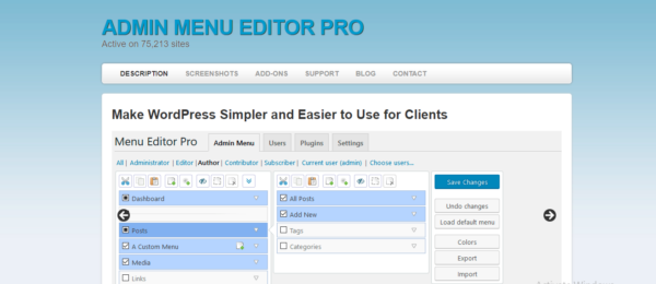 Admin Menu Editor Pro