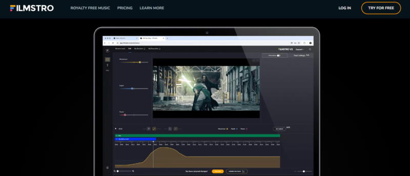 Filmstro Homepage