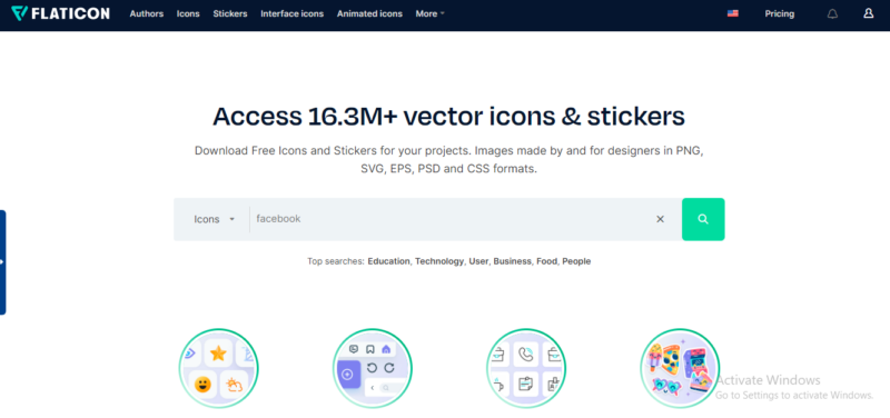 Searching icon on flaticon