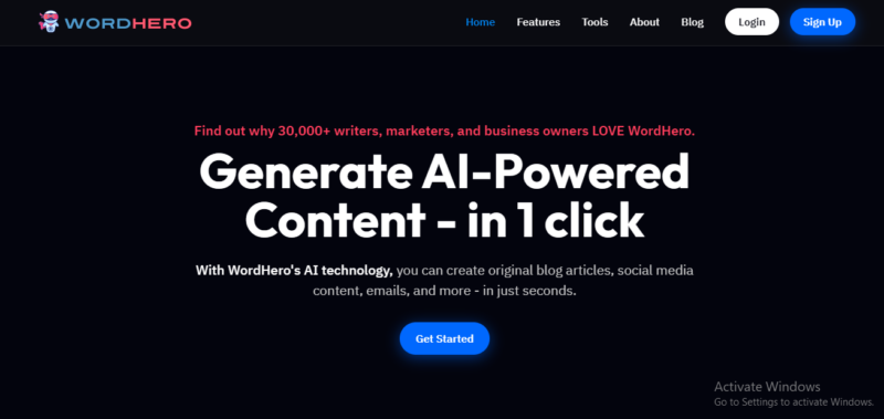 WordHero Generate
AI Powered Content
