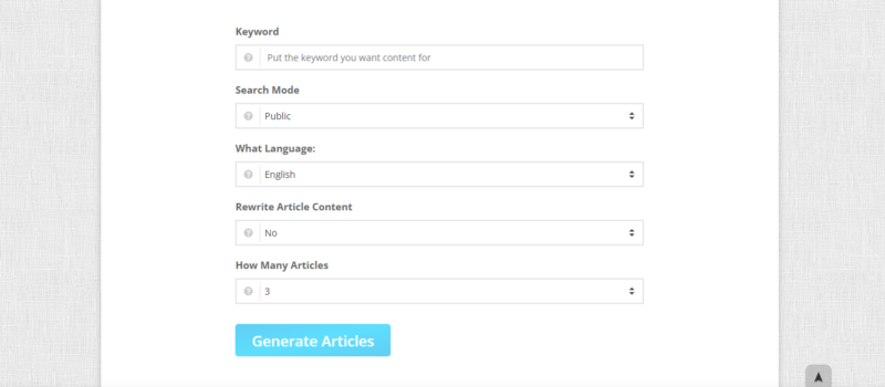 how Article Generator Works