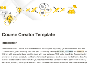 Course creator template