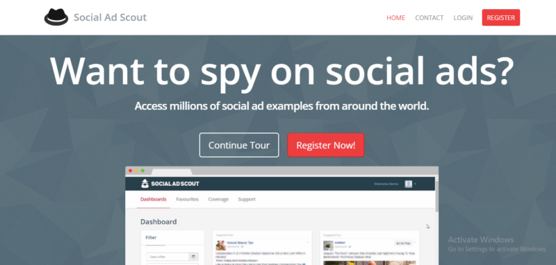 Social Ad Scout Homepage