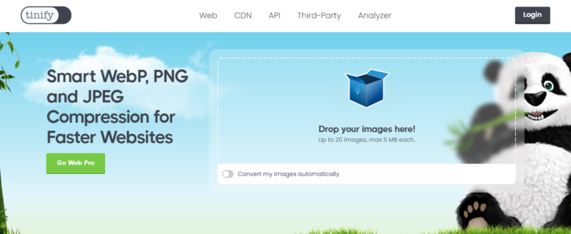 Tinify Homepage