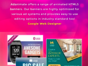 450 Animated html banners Template free