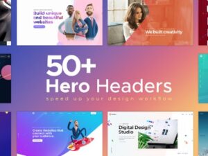 50+ PSD Hero Website Headers pro