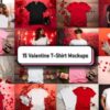 Valentine s Day T shirt Mockup Bundles Pro