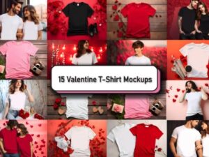 Valentine s Day T shirt Mockup Bundles Pro